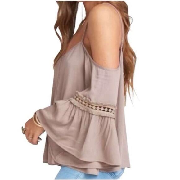 Show Me Your Mumu Boho Cold Shoulder Dune Tucker Top Size Small NWT - Picture 3 of 6
